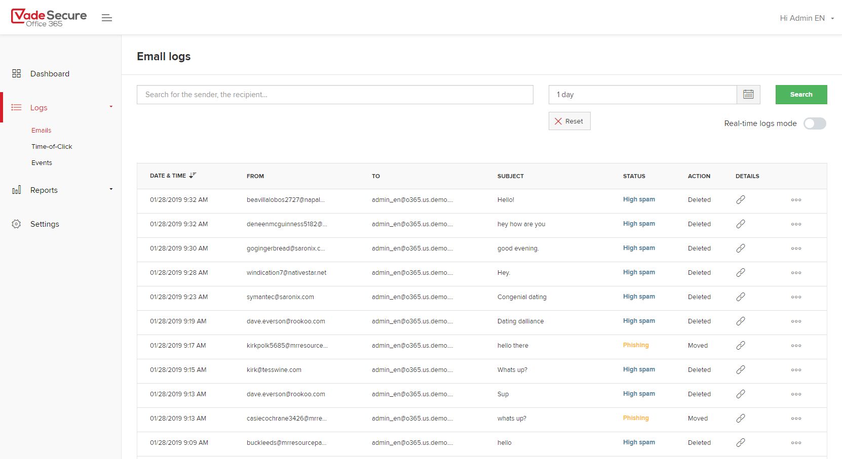 Vade Secure Office 365 - Screenshot 5