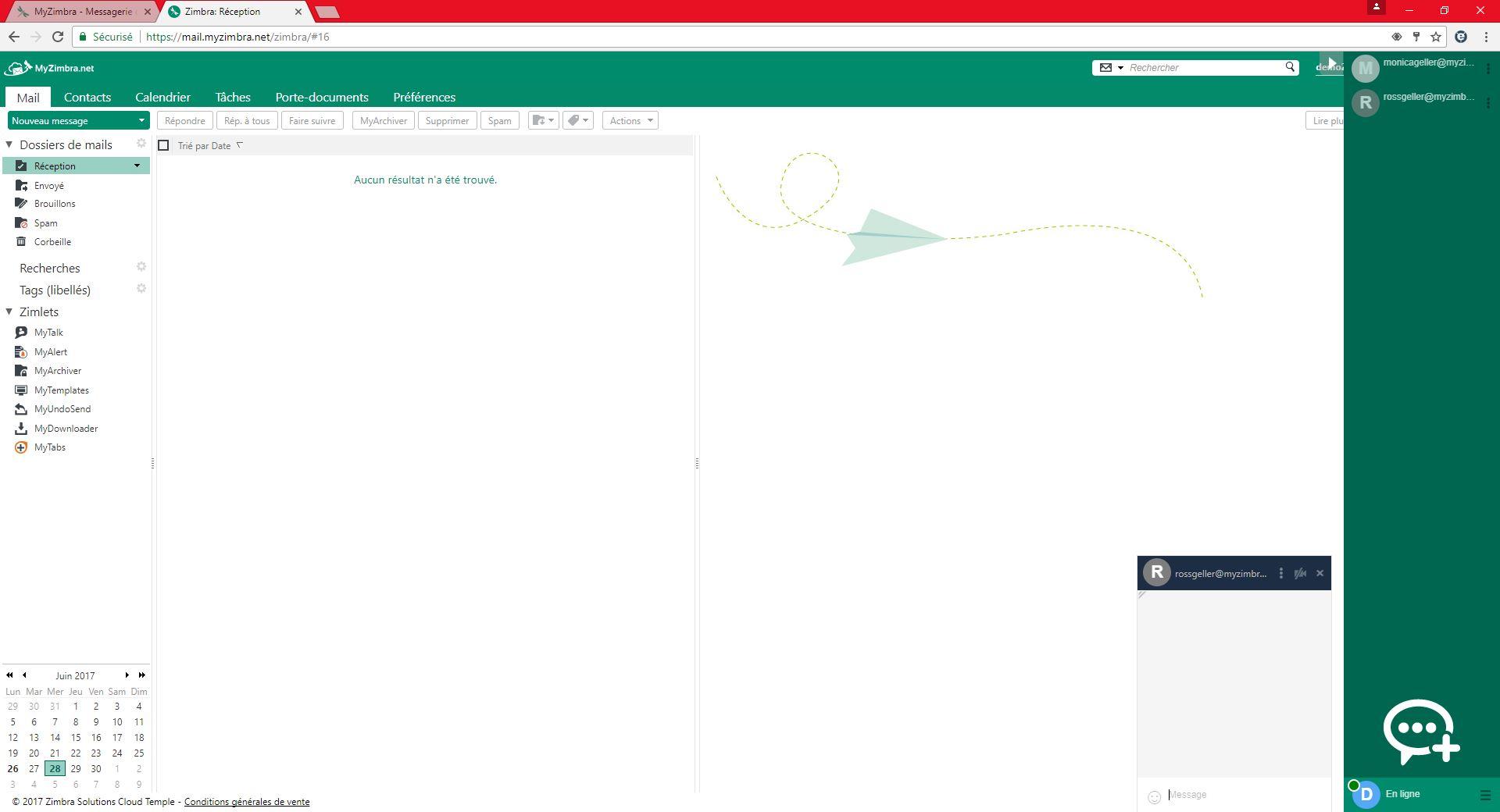 MyZimbra.net - Tchat