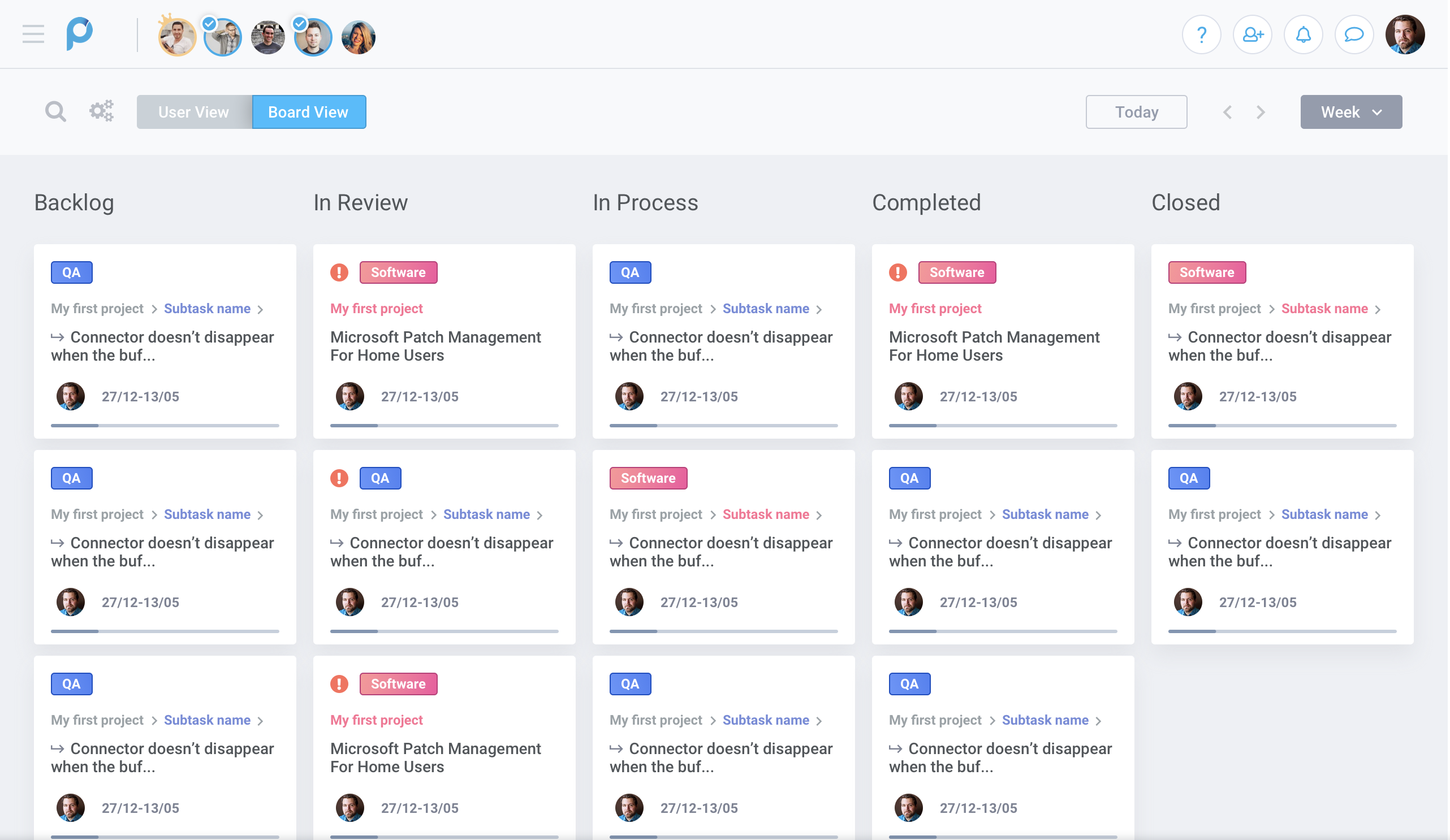 Proggio - Kanban view for task management