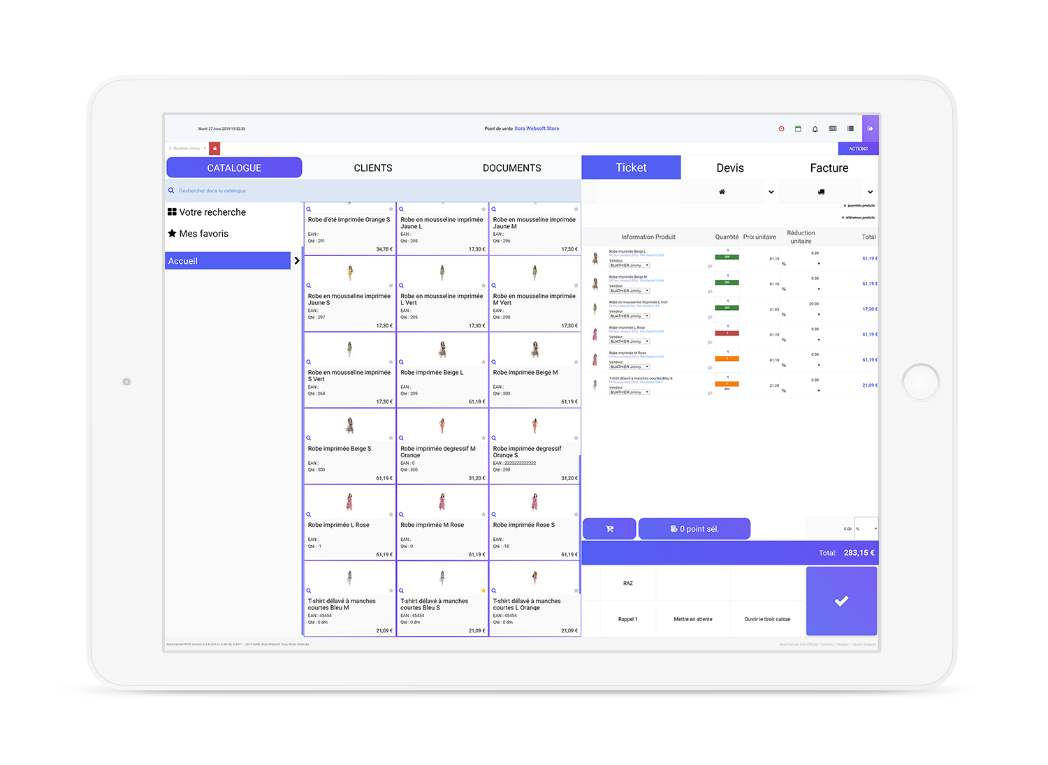 SORA CAISSE POS - Accessible sur Tablette