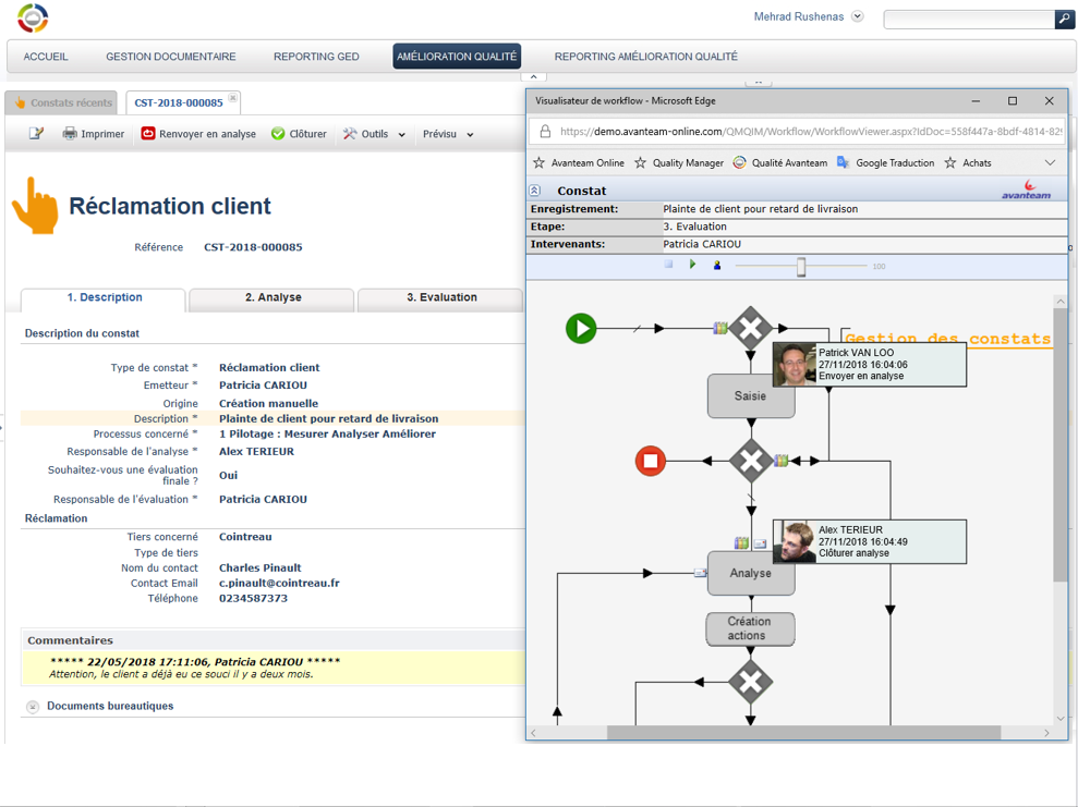 Quality SaaS - Workflow adaptable à vos règles de gestion