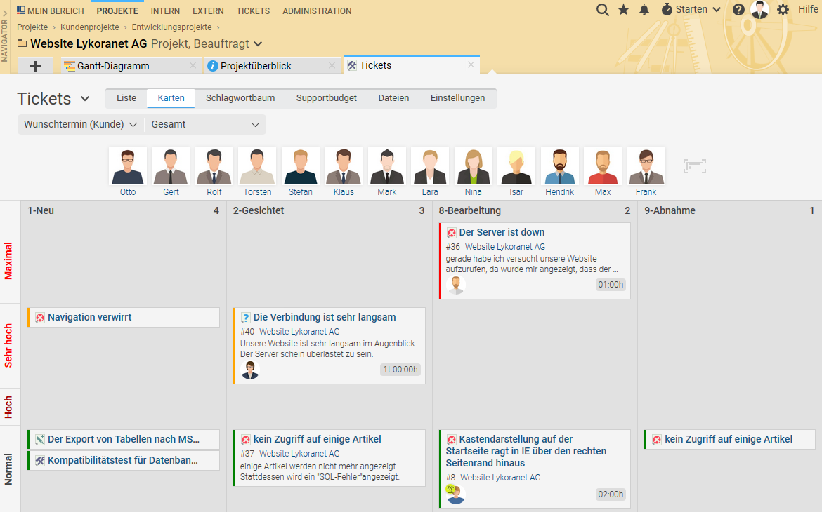 Projektron BCS - Kanban