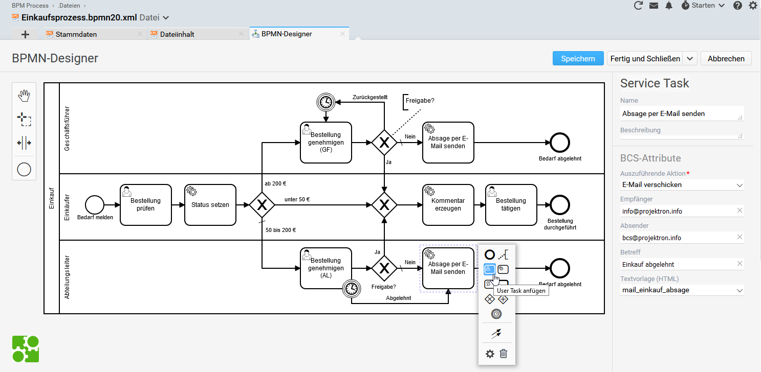 Projektron BCS - BPMN