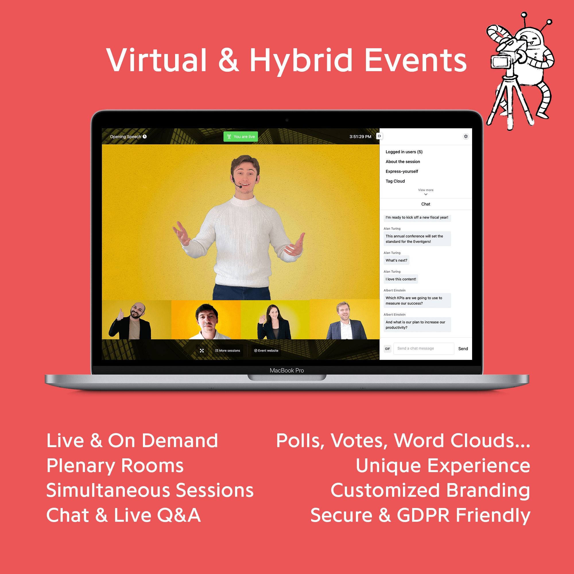 Eventdrive - Des événements hybrides et virtuels de qualité et sécurisés.