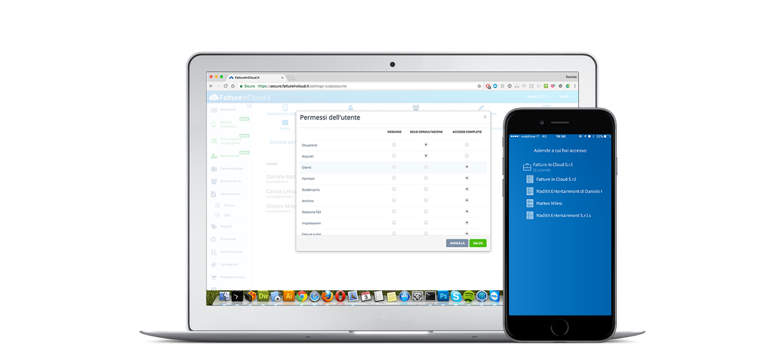 Fatture in Cloud - Multiutenza