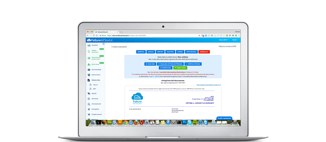 Fatture in Cloud - Fattura elettronica: creazione, invio e ricezione