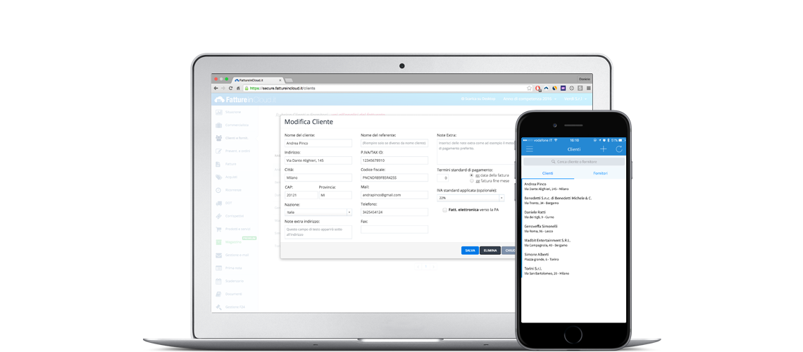 Fatture in Cloud - Gestione dei clienti e dei fornitori