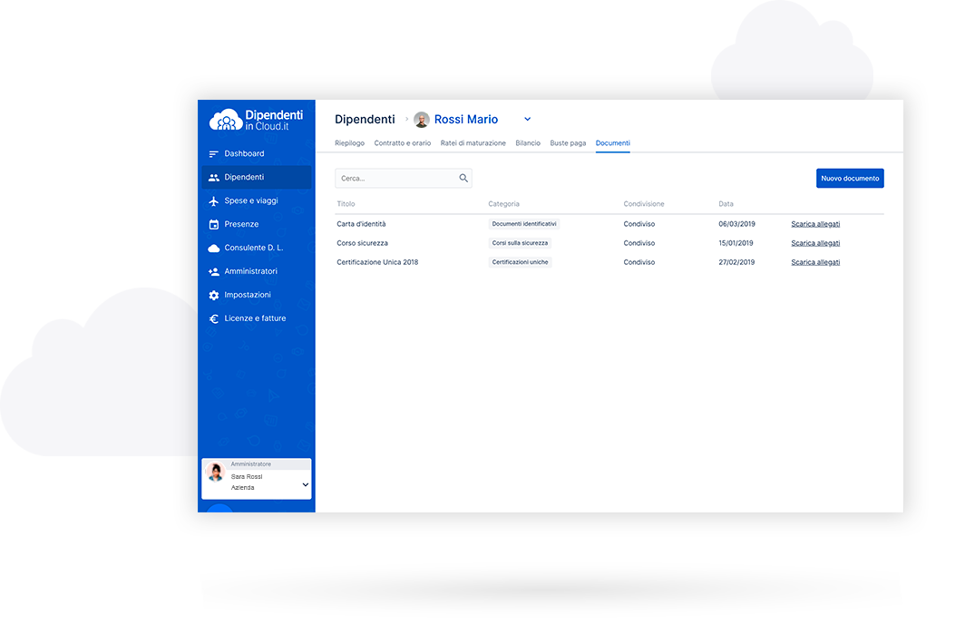 Dipendenti in Cloud - Archivio documenti del dipendente