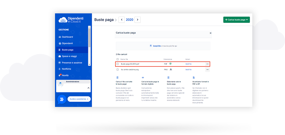 Dipendenti in Cloud - Smistamento automatico delle buste paga