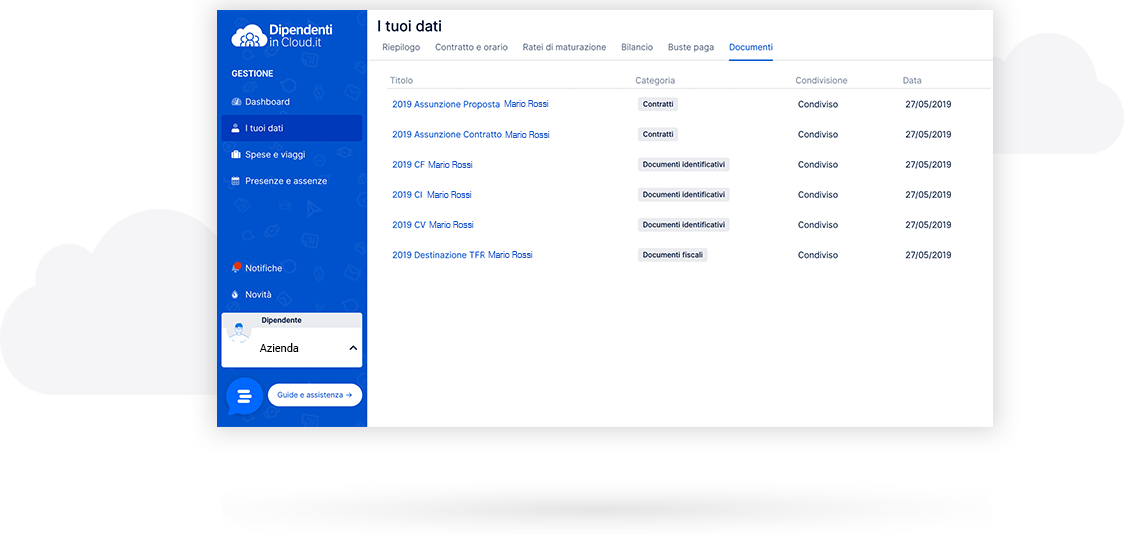 Dipendenti in Cloud - Archivio di cedolini e documenti