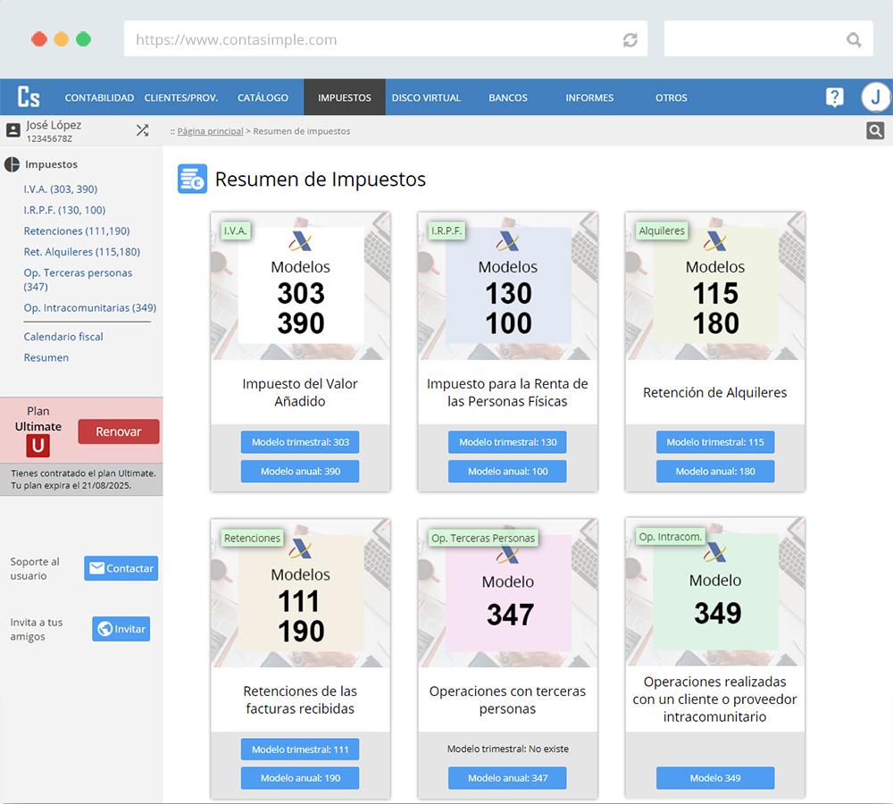 Contasimple - Impuestos