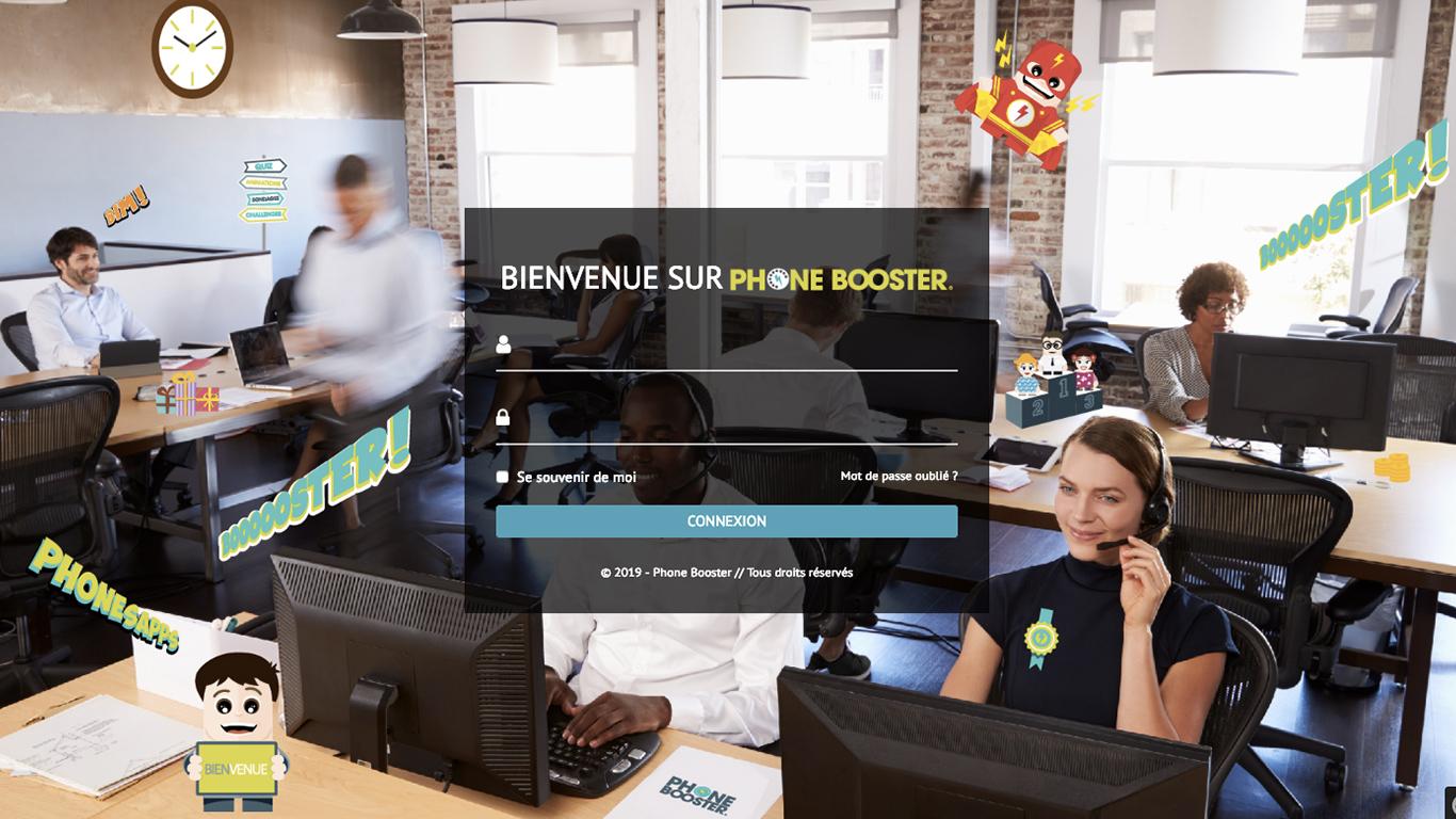 Phone Booster - Page de connexion