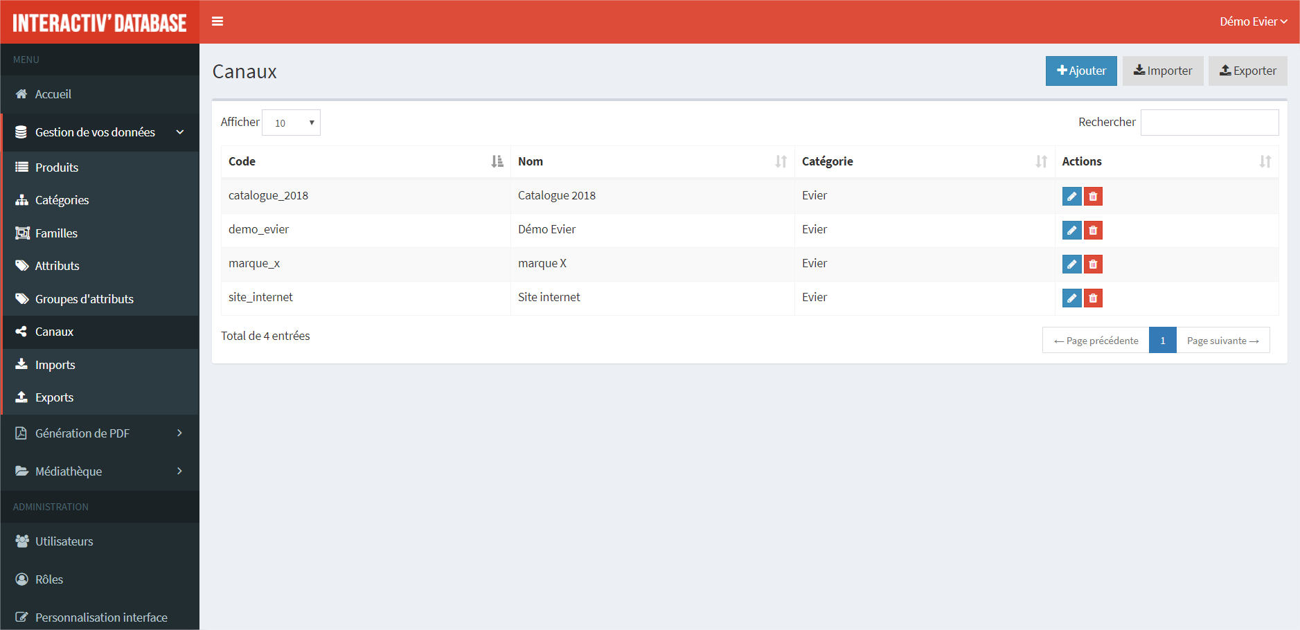 Interactiv' DataBase (PIM) - Screenshot 1