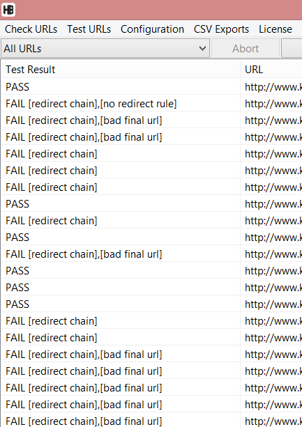 HEADMasterSEO - Test redirects using url mapping rules.