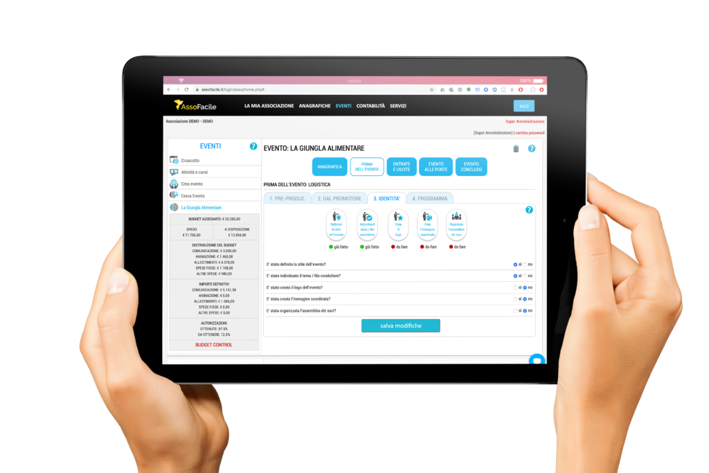 AssoFacile - AssoFacile™ semplifica ed automatizza la gestione dei Grandi Eventi della tua associazione.
