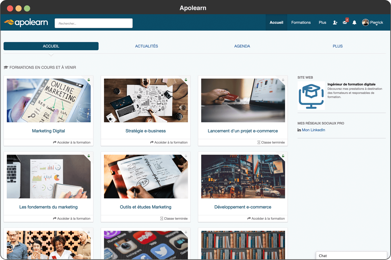 Apolearn - Page d'accueil d'Apolearn