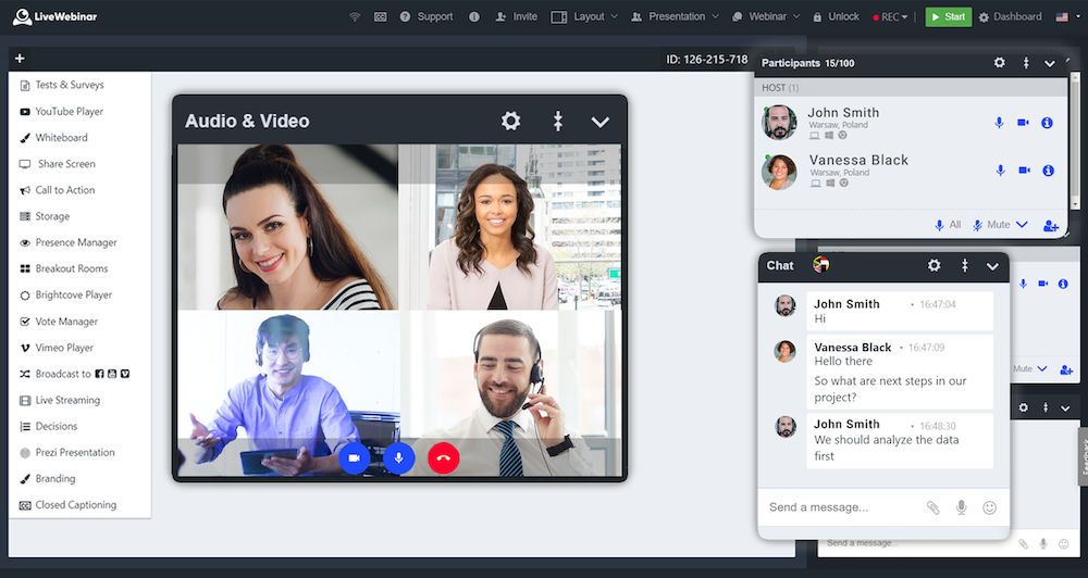 LiveWebinar - Live chat participants