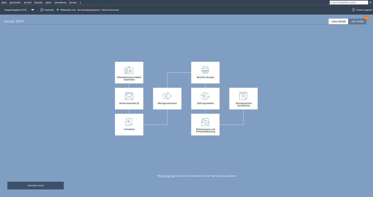 Lexware lohn+gehalt - Bildschirmfoto 1