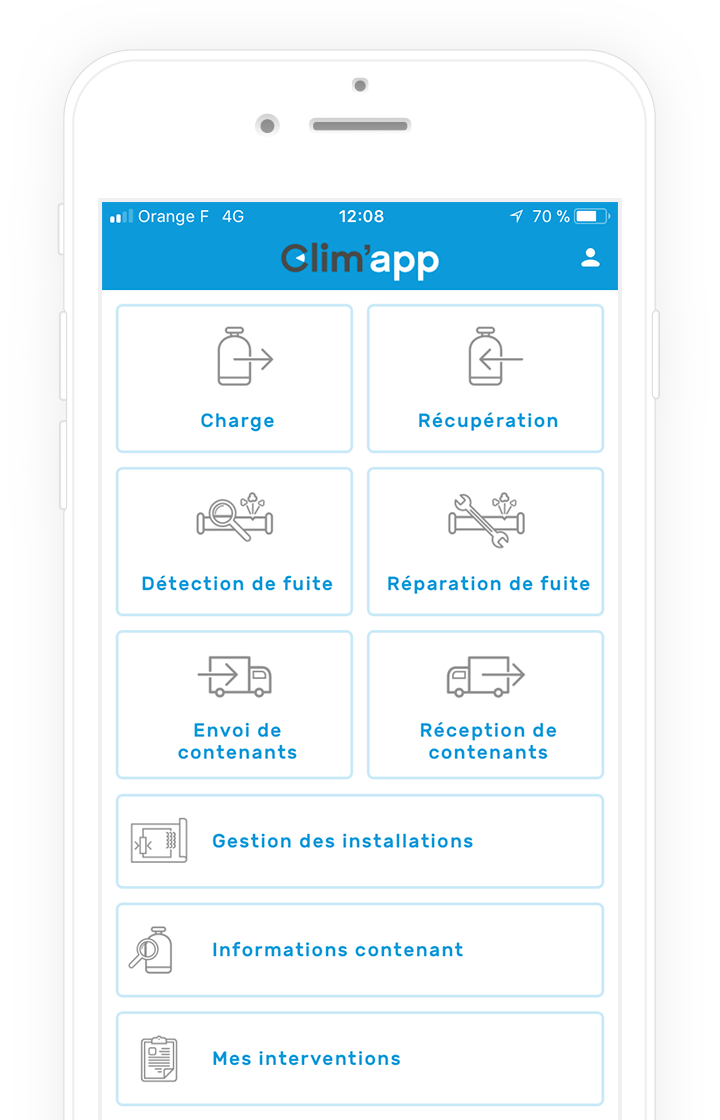 Clim'app - Page d'accueil Clim'app