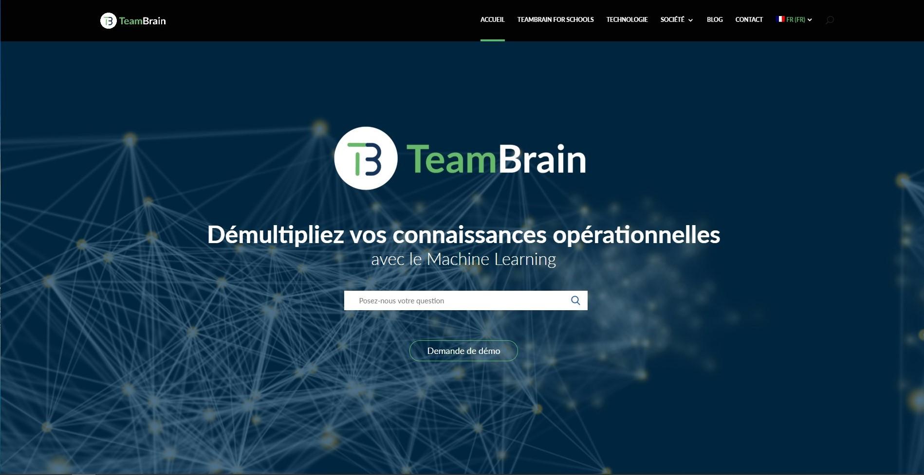 TeamBrain - Search bar on website