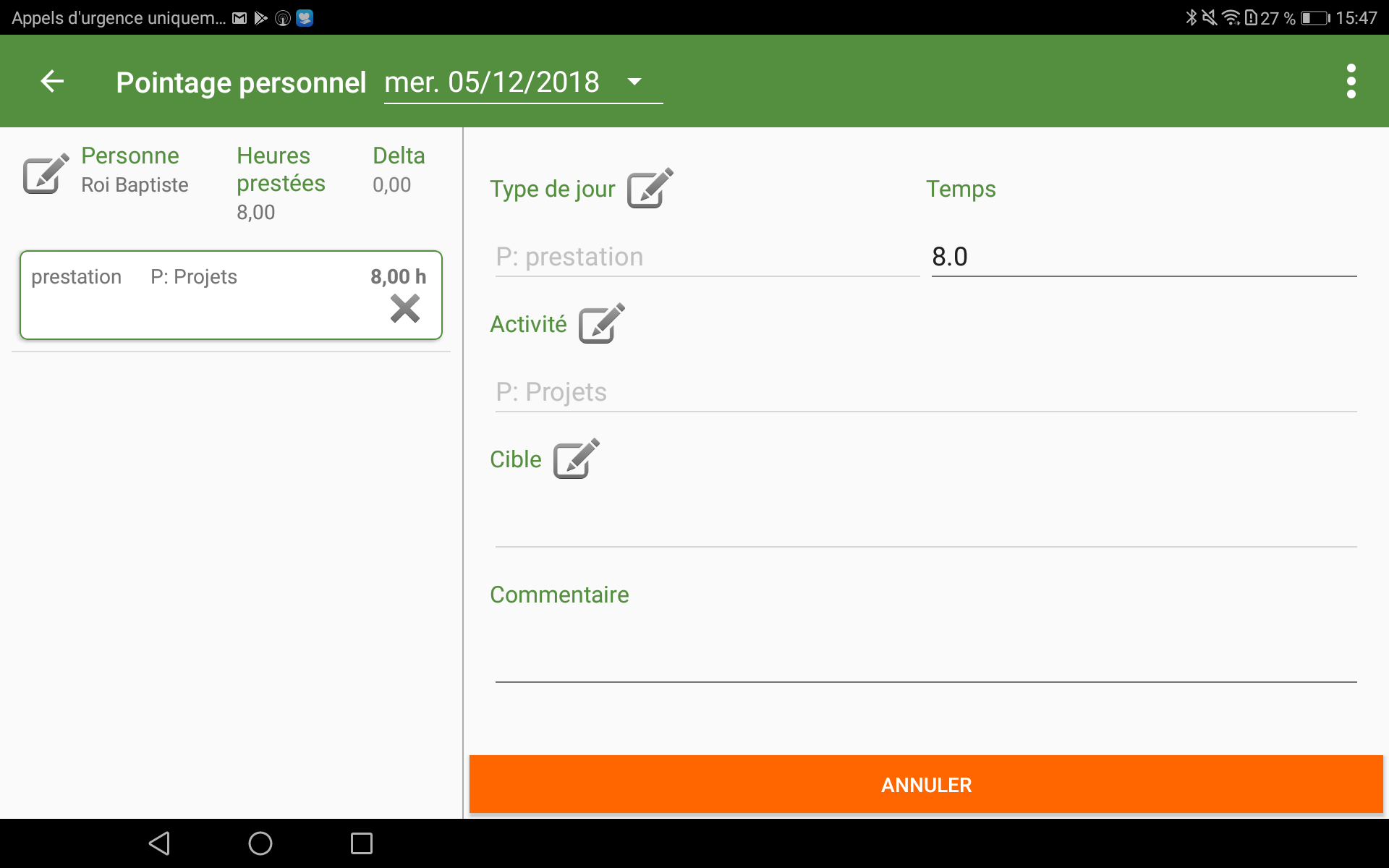 Hit-Mobile - Pointage du personnel