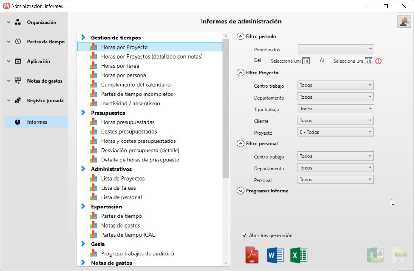 ForTiming - Informes, informes y mas informes...