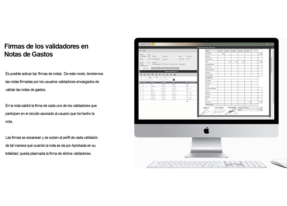 Gersoft - Firmas de notas de gastos