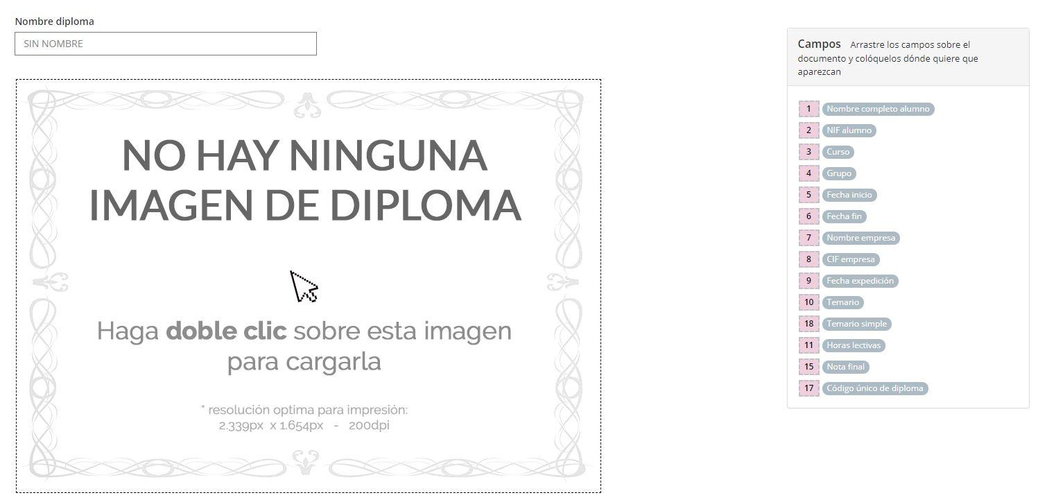 evolCampus - Diseño y personalización de Diplomas