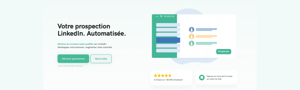 Avis ProspectIn : Logiciel de Prospection LinkedIn Automatisée - Appvizer
