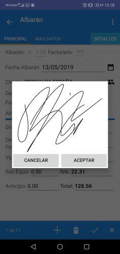 myGESTIÓN - Firma de albaranes desde App móvil