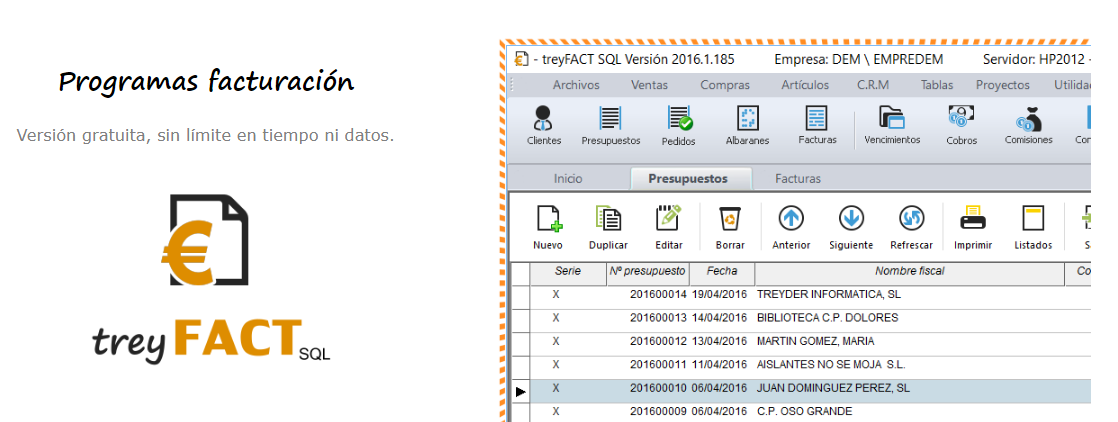 Opiniones treyFACTSQL: Herramienta de facturación completa e intuitiva - Appvizer