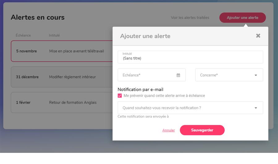 Lumio - Système d’alertes avec notification par e-mail