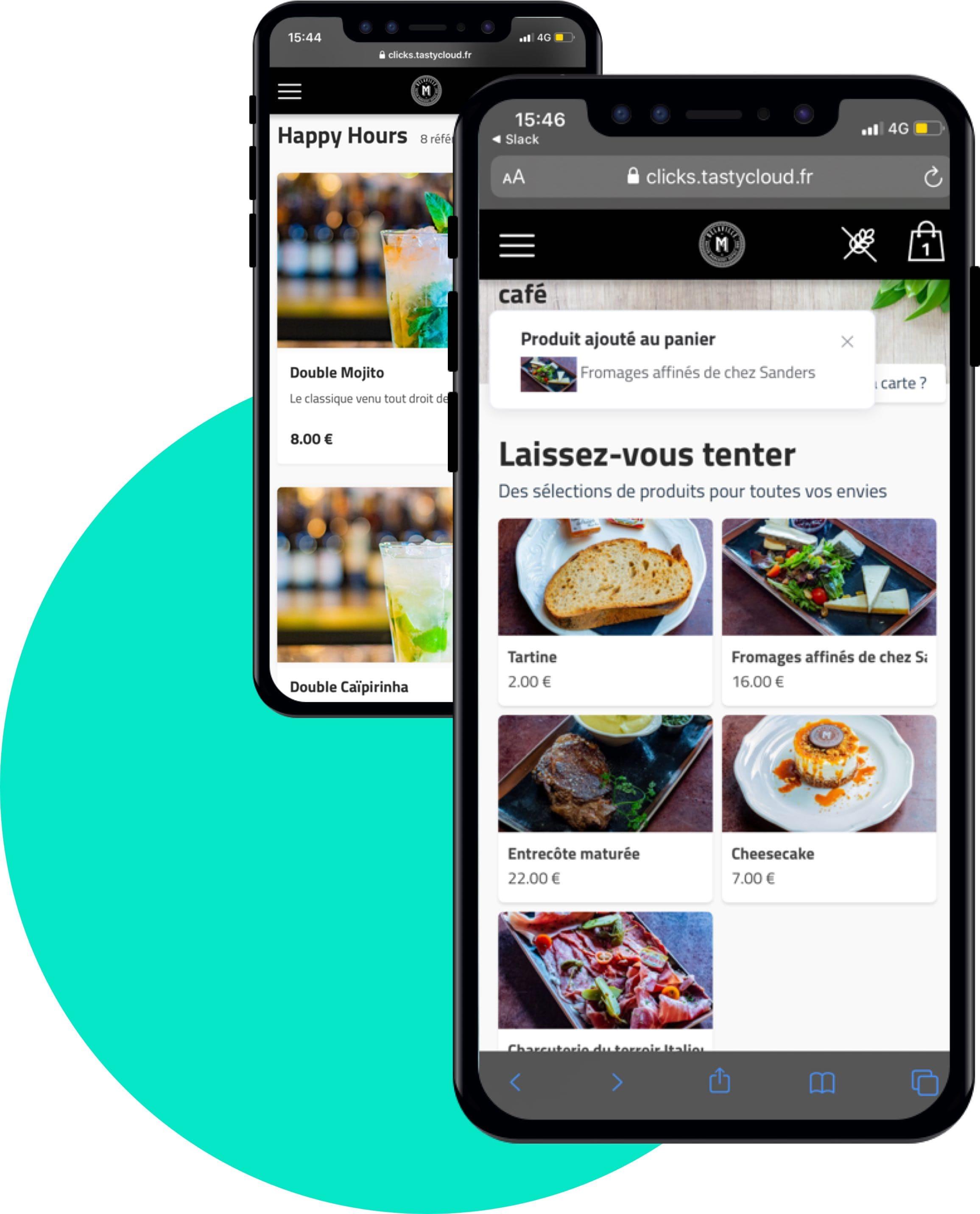 Tastycloud - Le Click & Collect TastyCloud - sur smartphone