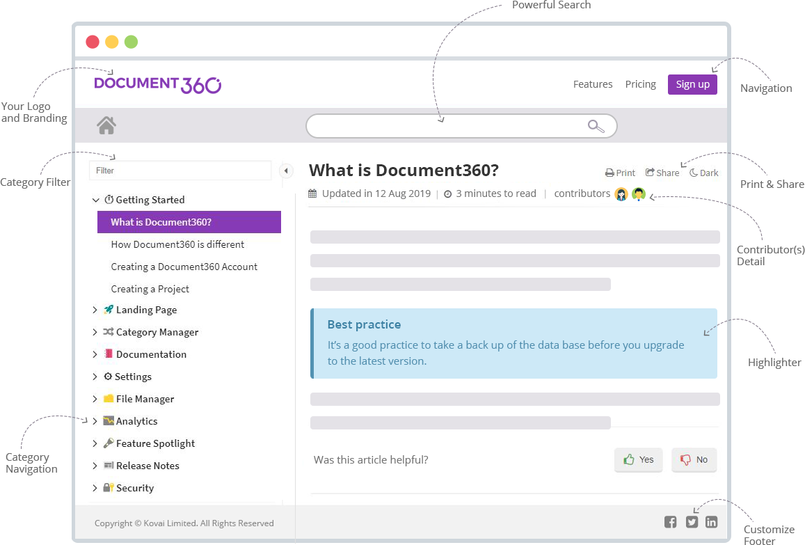 Document360 - Features for End Users/Customers