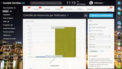 Bitrix24 Gestion de projet - Suivi des ressources