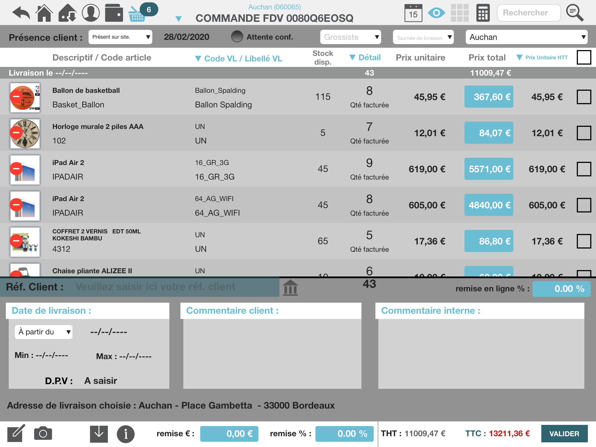 izOrder - izOrder - Récapitulatif du document de vente