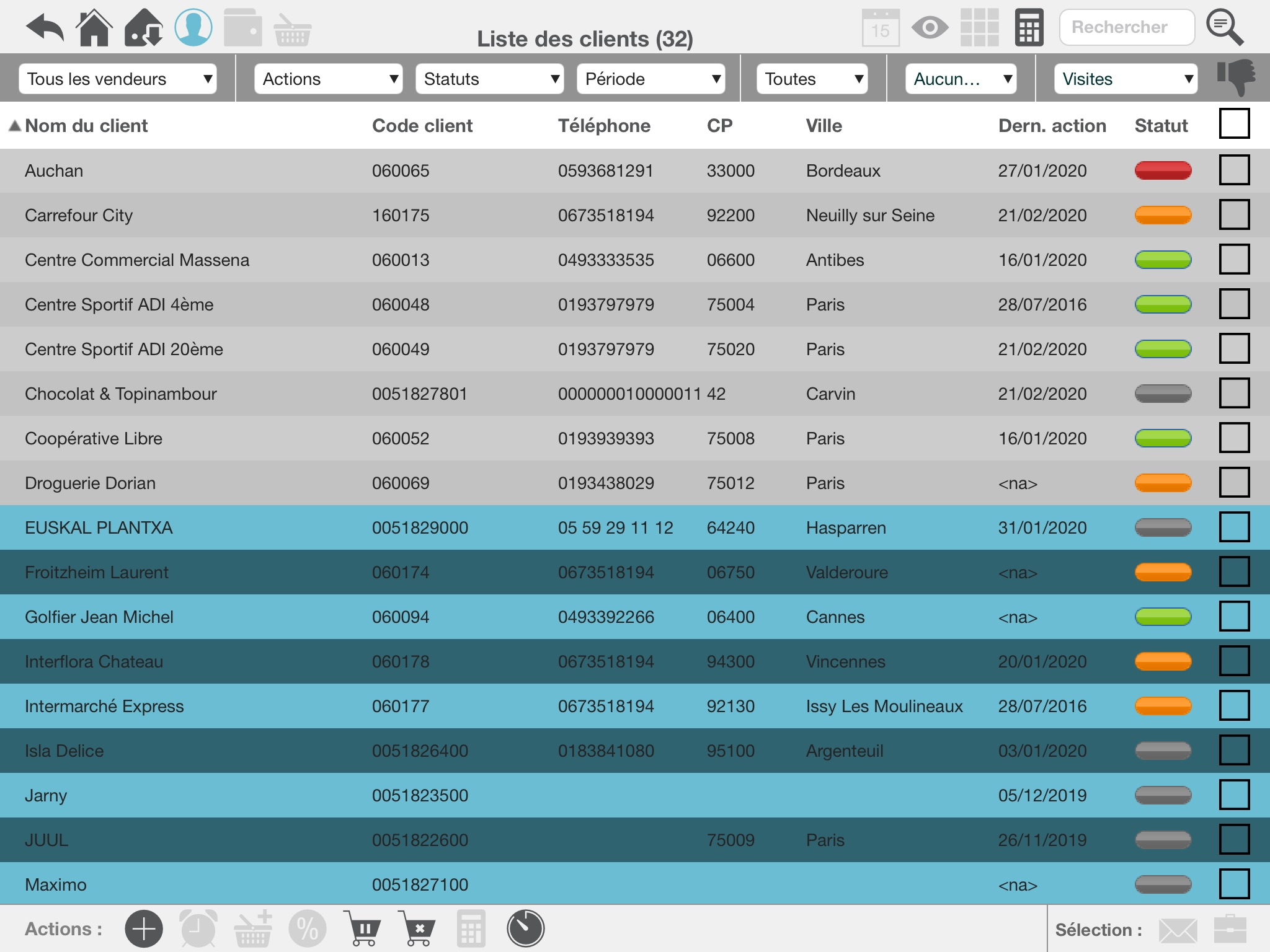 izOrder - izOrder - Liste des clients