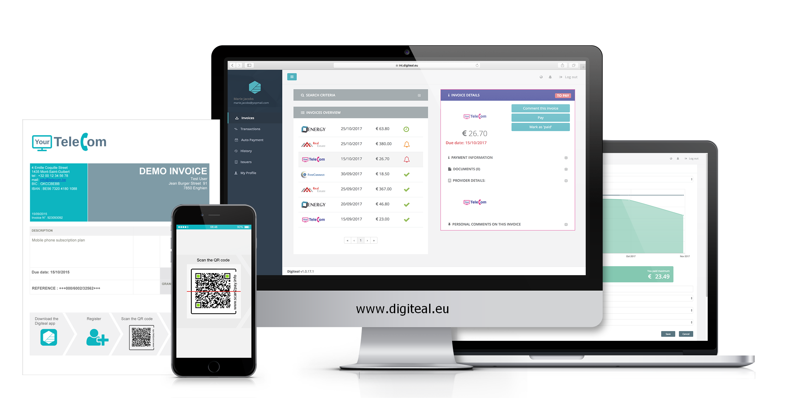 Digiteal - Responsive app