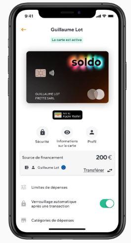 Soldo - Cartes compatibles Apple Pay et Google Pay