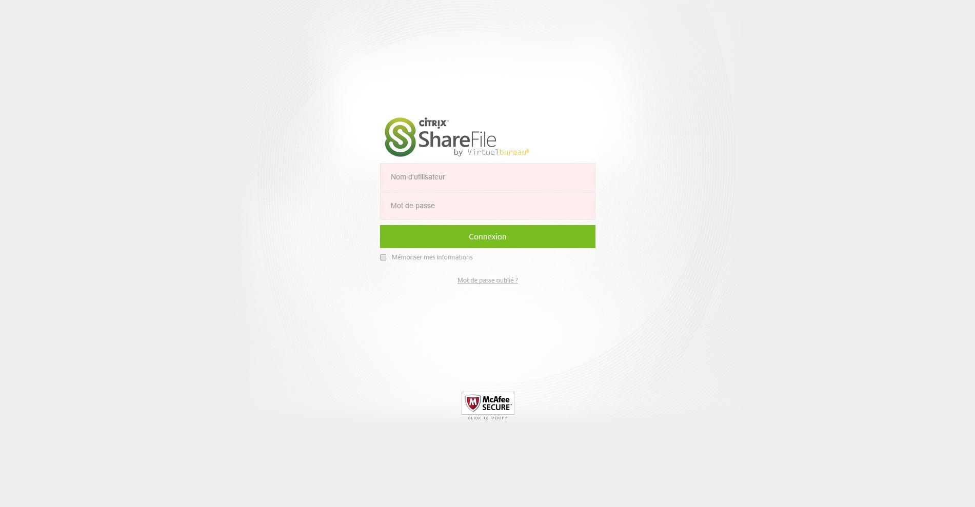 ShareFile by Virtuelbureau - ShareFile by Virtuelbureau: Compatible Window OS, Contrôle strict des accès aux serveurs, Support (téléphone, email, ticket)