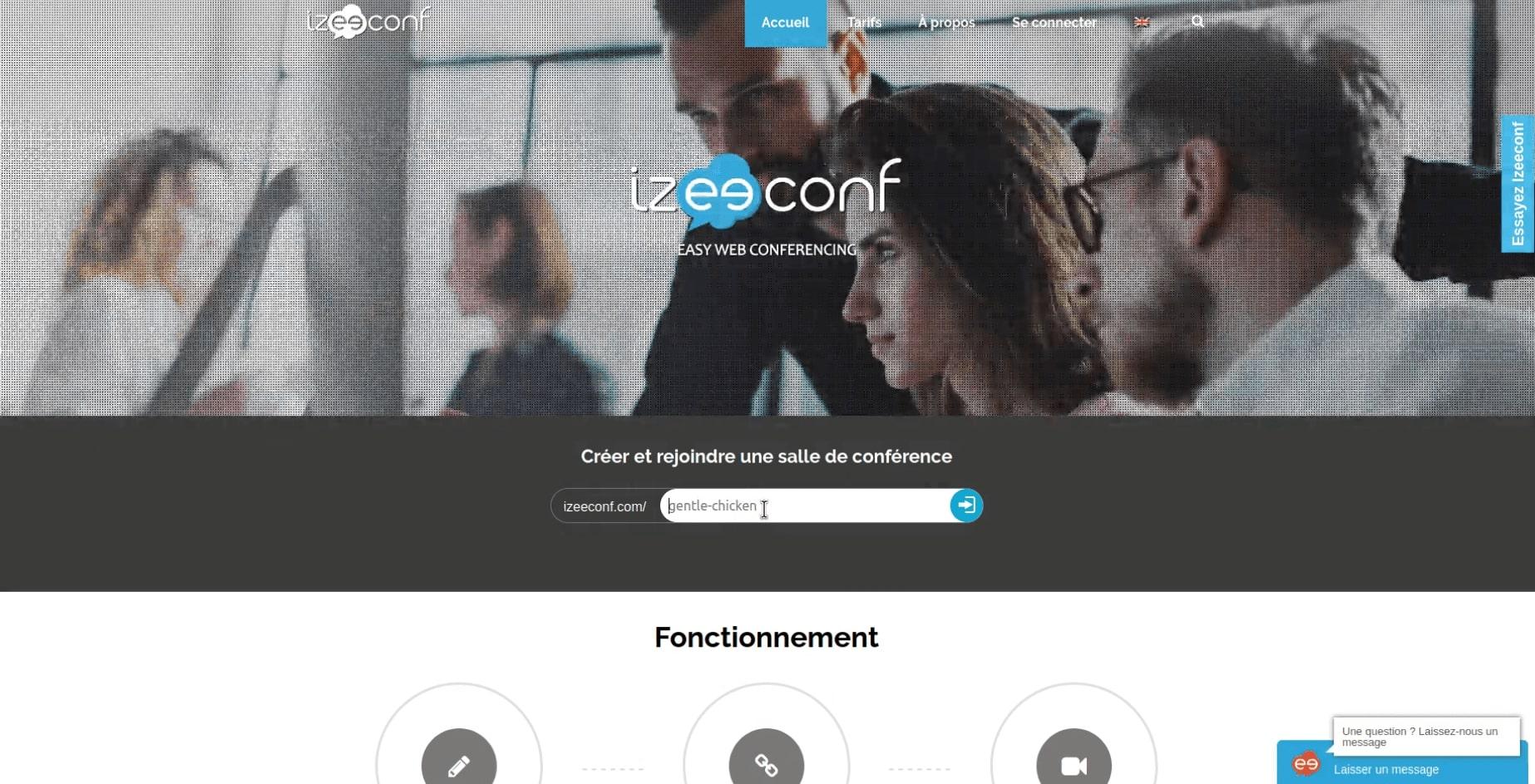 Izeeconf - Création d'une conférence