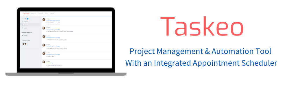 Review Taskeo: Project Management & Automation Tool With an Integrated Appo - Appvizer