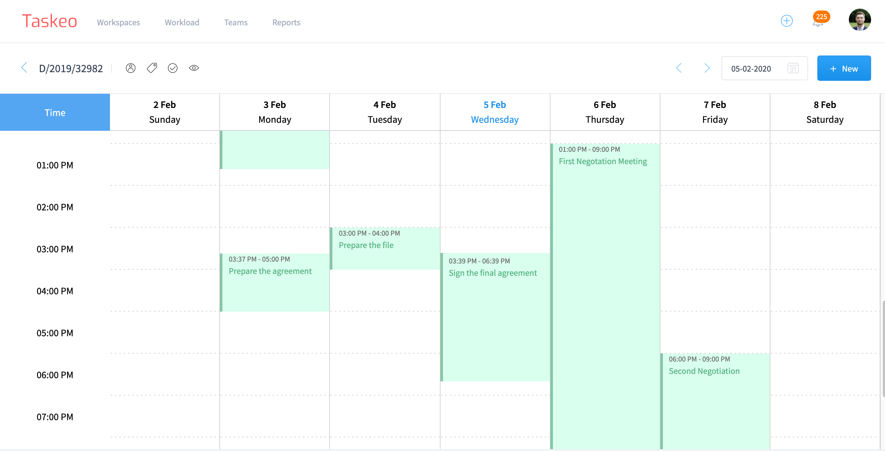 Calendar View in Taskeo helps you visualize your workload on a timeline Calendar View in Taskeo helps you visualize your workload on a timeline