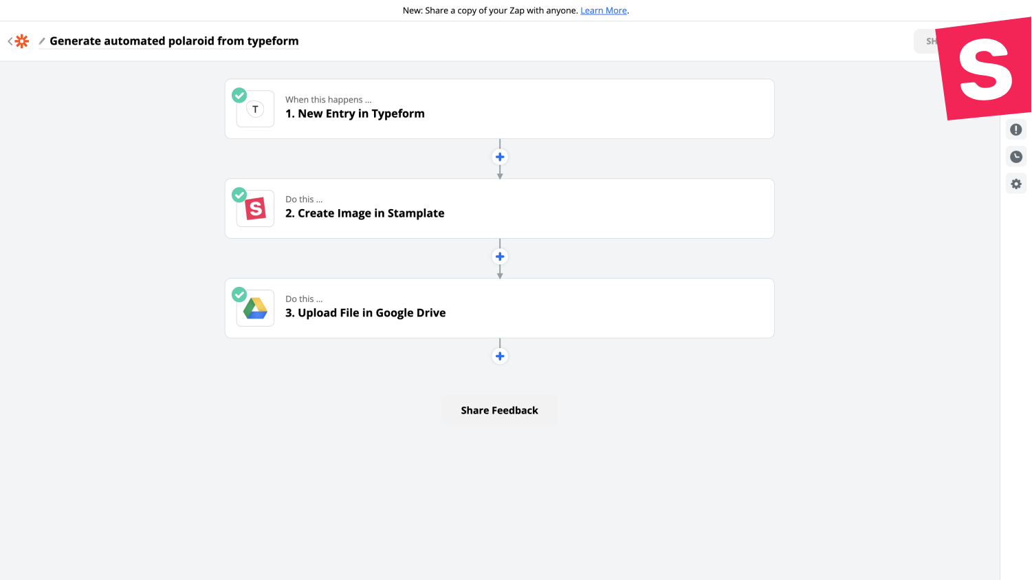 Stamplate - Use your template in Zap automation