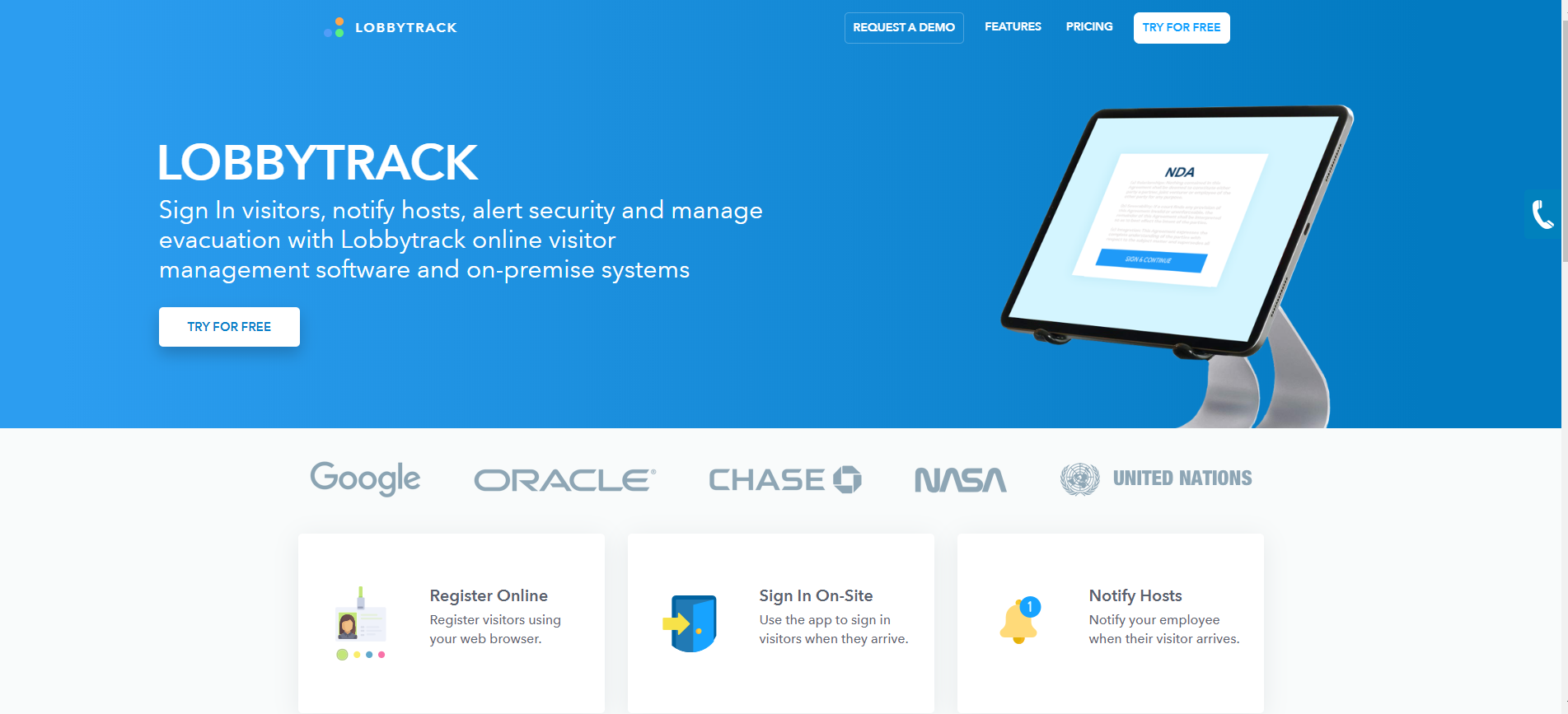 Review Lobbytrack: online visitor management software - Appvizer