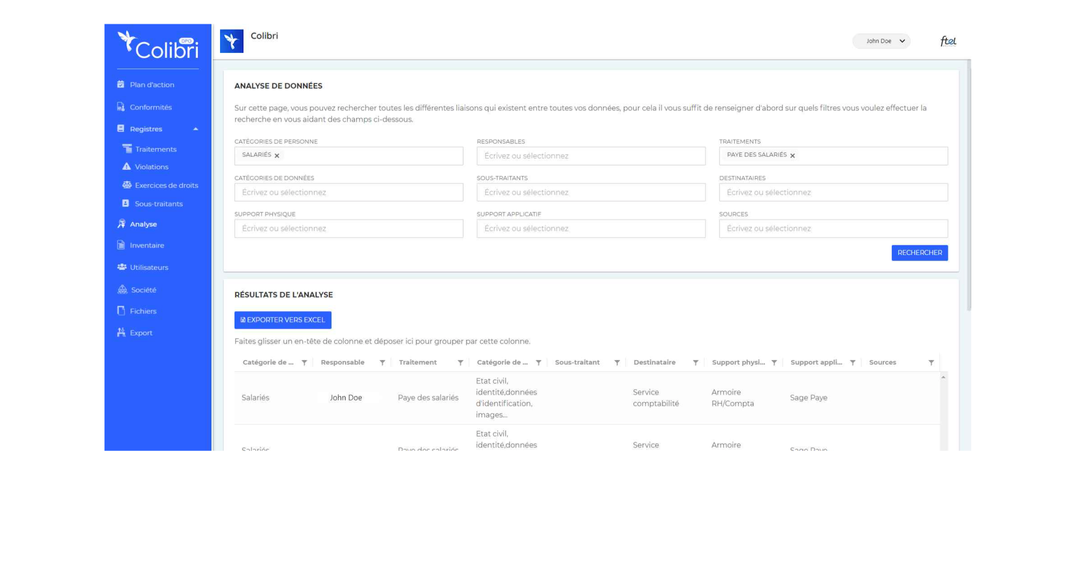 Colibri DPO - Outil d'analyse