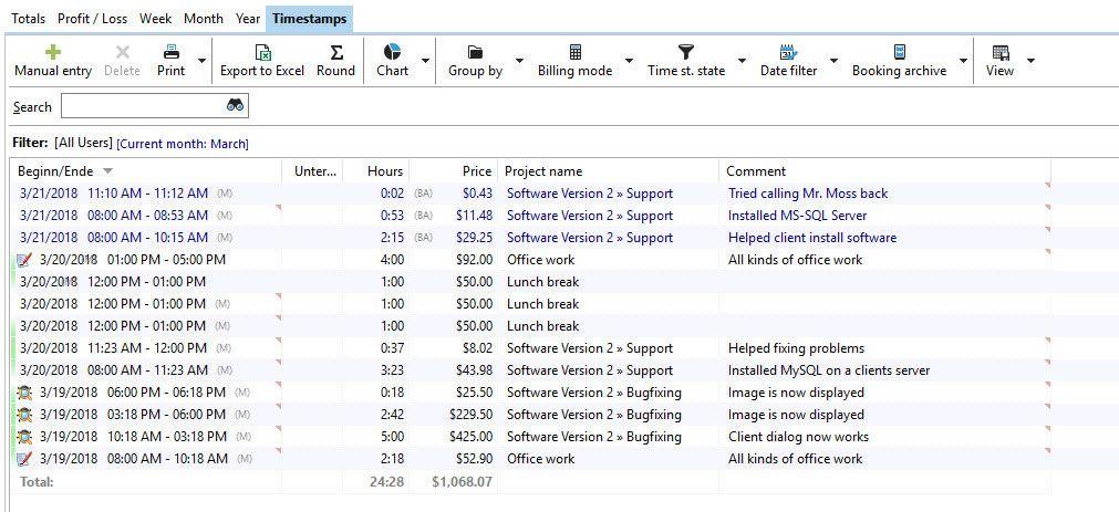 Xpert-Timer - Timestamps