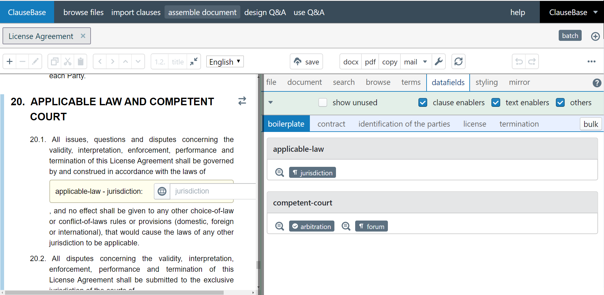 Clausebase - Screenshot 3
