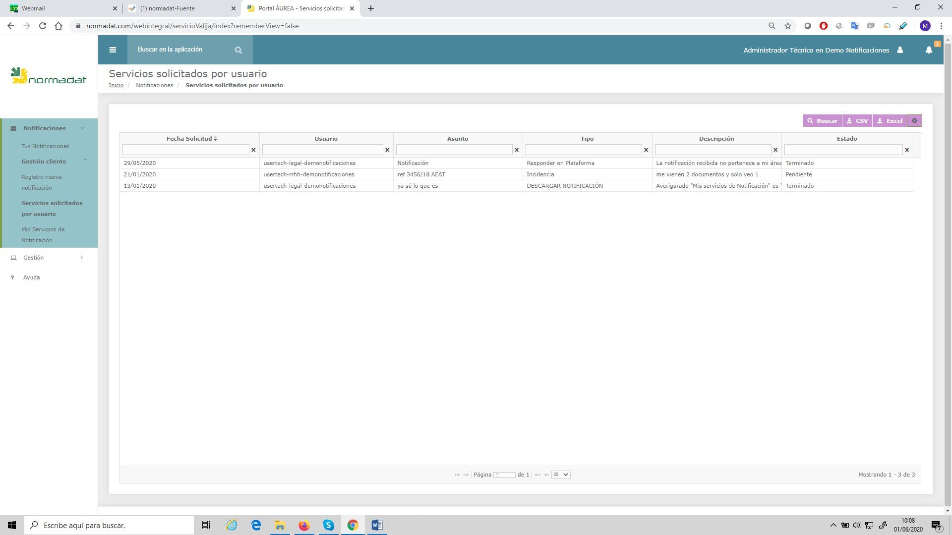 Notificaciones NEO - Trámites y comunicaciones entre la Plataforma y el usuario interesado