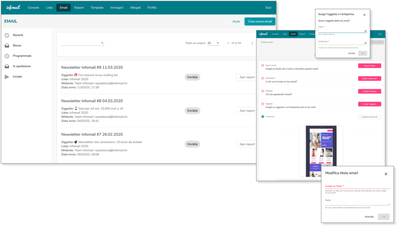 Infomail - Gestisci facilmente le newsletter